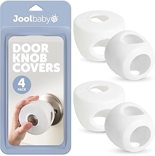 Jool Baby Door Knob Child Safety Covers (4 Pack) Prevent Kids from Opening Doors – Easy to Install