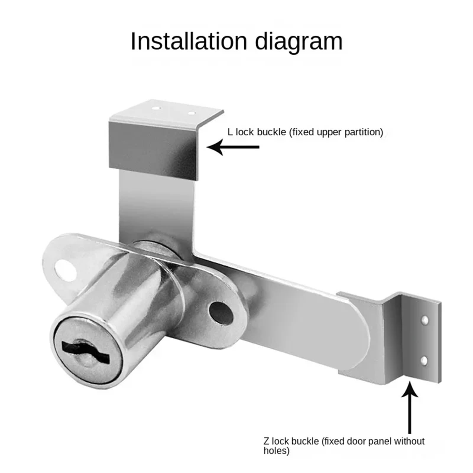 Cerradura de puerta de gabinete de doble apertura, cerradura de lengüeta de giro opuesto en 7 formas, cerradura de gabinete de archivo, cerradura de buzón, cerradura de puerta de muebles, 1 pieza(16mm
