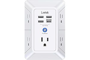Multiport Surge Protector Wall Charger with USB Outlets