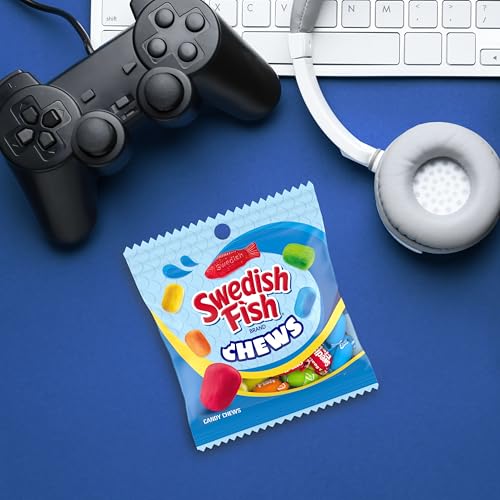 SWEDISH FISH Chews Soft & Chewy Candy, Bulk Candy, 12-2.12 oz Bags - image 7