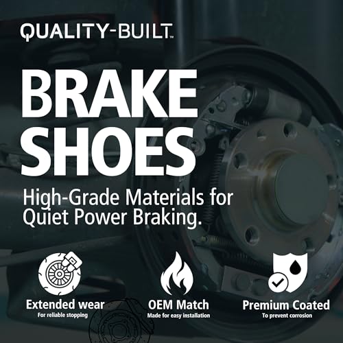 Image of QUALITY-BUILT Rear Parking Brake Shoes, FPS908, Compatible with 2006-2010 Hummer (H3,H3T)