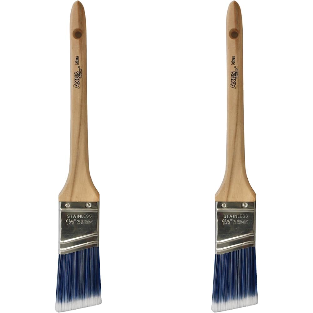 Axus DécorAXU/BBA2 2-inch Precision Angled Cutter Brush - Blue (Pack of 2)