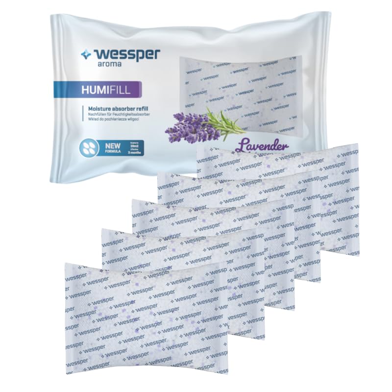 Wessper absorbeur d'humidité, recharge avec granulés déshydratants à la lavande 250 g, pour tous les déshumidificateurs, produit anti-humidité pour la...