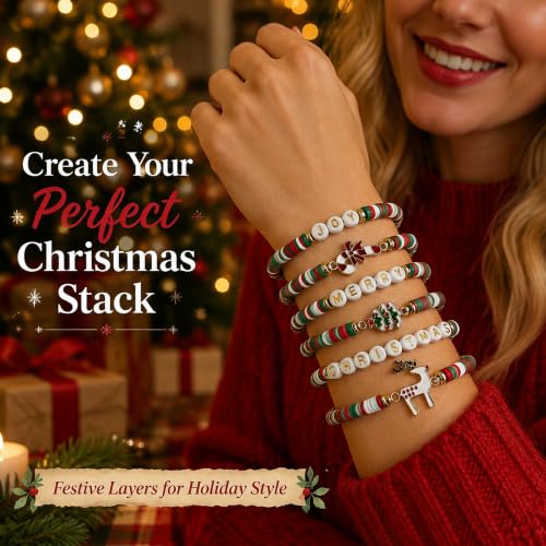 OHOME Stocking Stuffers - 6 Pack Christmas Bracelets for Teens Girls Women - Image 2