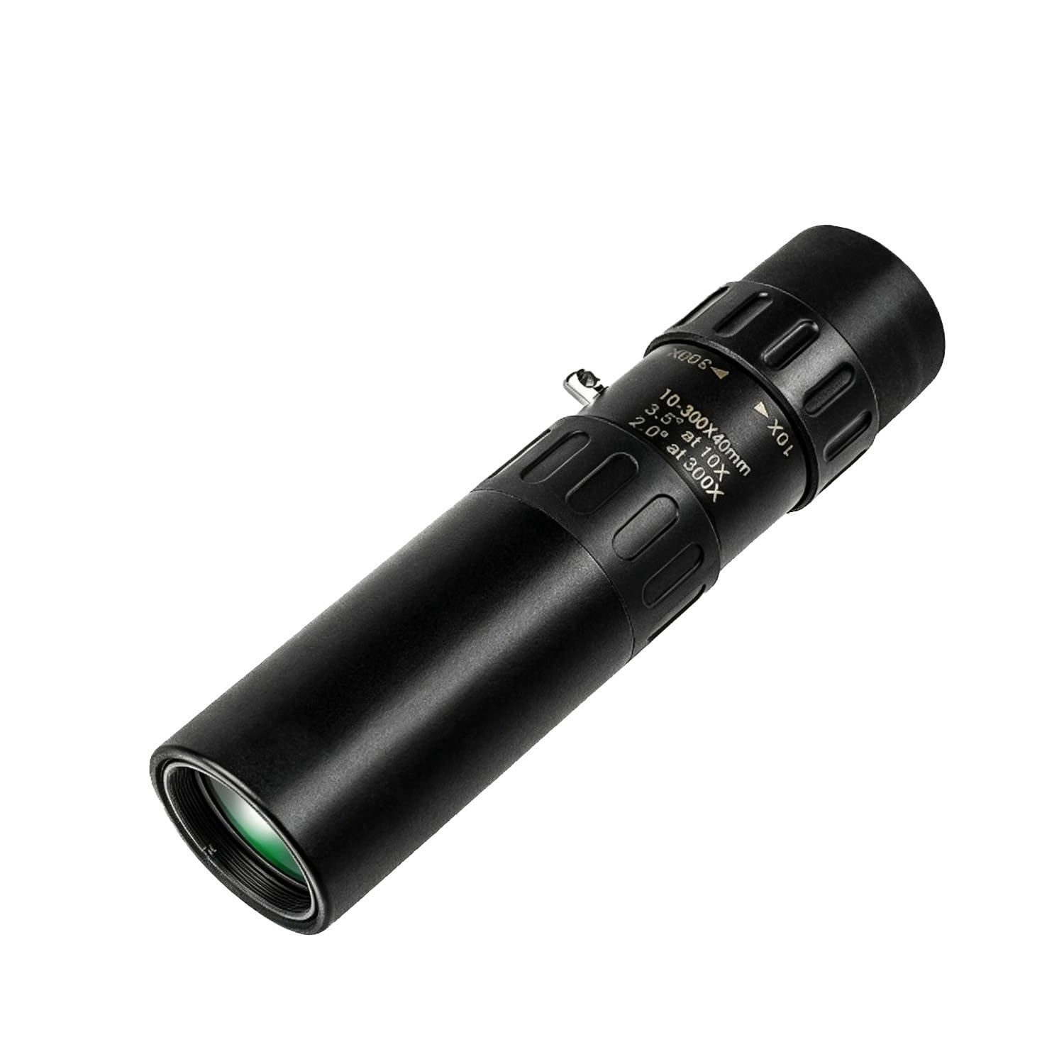 Zoom Jumelles monoculaires 10-300 x 40 mm, grossissement HD, mini télescope pour extérieur, observation des oiseaux et concerts, noir
