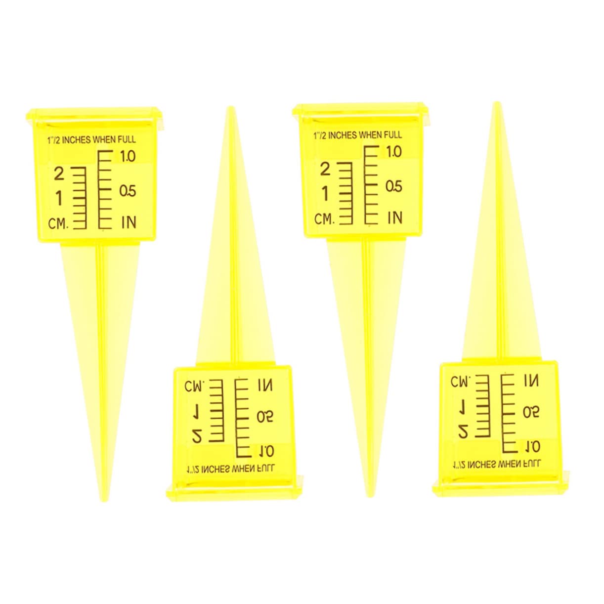 CIYODO Lawn Rain Gauge Stake 5pcs Plastic Rain Gauges Measuring Scale for Garden Sprinkler