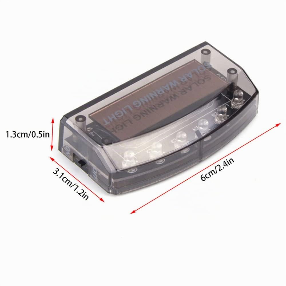 Baceyong 6 LED Luce Di Allarme Antifurto, Luce Di Allarme Antifurto Per Auto A Energia Solare, Spia Di Allarme Auto Lampeggiante Antifurto - Blu