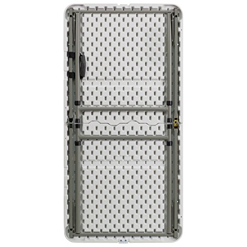 Flash Furniture 4' Rectangular Plastic Folding Event Table with Adjustable Legs and Carrying Handle, Bi-Fold Portable Banquet Table for Indoor/Outdoor Events, White - Image 12