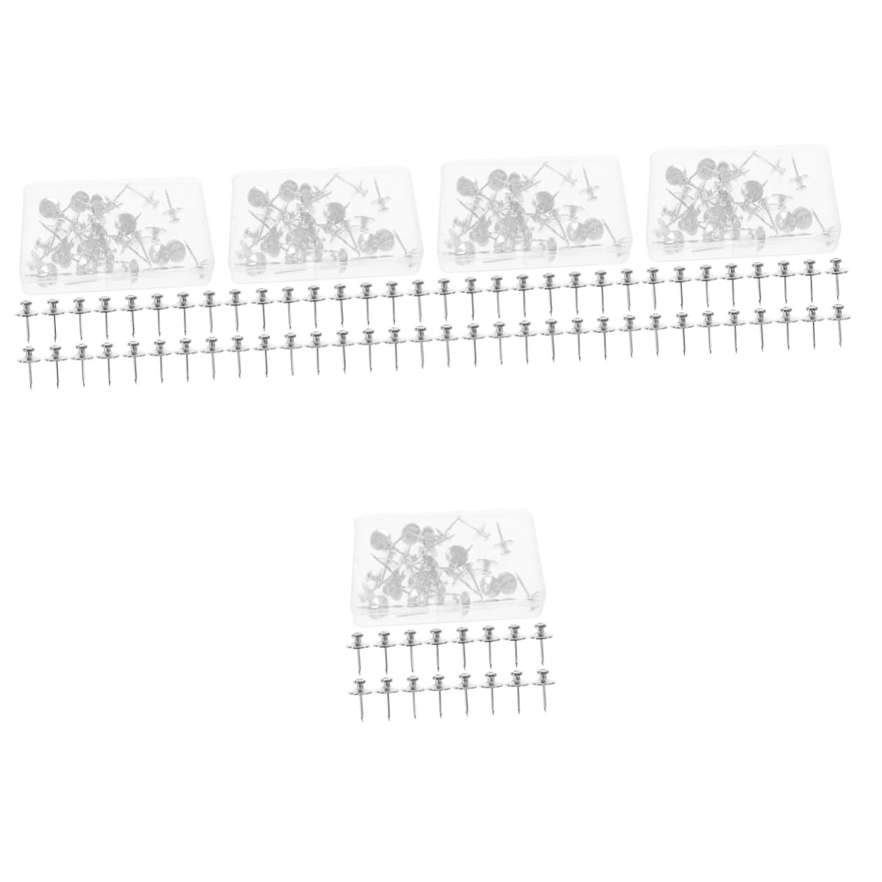 DOITOOL 5 Sätze Reißzwecke Aus Metall Thumbtacks Korkboard Stecknadeln Für Die Karte Bulletin -Brett Korkplatte Kompakter Druckstift Zarte Reißnägel Zinklegierung Silber 30 Stück * 5