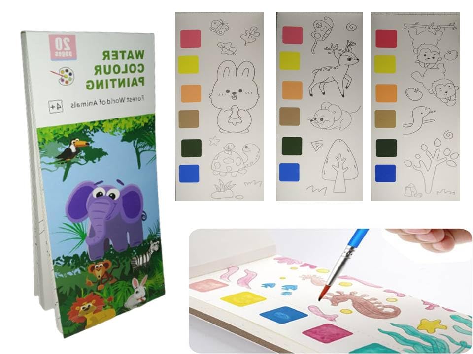 Petrichor Color Magic Book for Kids Activity Books for Children Coloring Books for Kids Ages 4-8 Years 12 Sheet Cartoon Painting kit with Brush Return Gift 3+ (Size 19.5 x 12. Cm) any design pack of 2 (B0CHMM5ZWC) Amazon Price History, Amazon Price Tracker