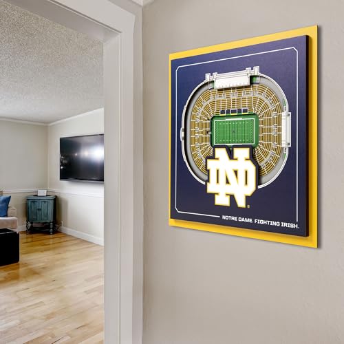 Image of YouTheFan Officially-licensed NCAA Stadium Series 3D Wall Art - multi-layer team stadium replica, detailed sports fan gift, indoor decor