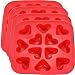 Fairly Odd Novelties FON-10003-4PK Heart Shaped Tray Fun Whimsical Novelty Ice Cube Molds - Perfect for Valentines Day or Weddings, One Size, Red