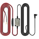 Dash Cam Hardwire Right Angled Micro USB Fuse Kit,11.5 Foot Hardwire Dash Camera Power Supply Car Charger GPS Car DVR Power Box(Right Angel Micro USB)