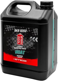 ERRECOM 1000 Miglia BKR 9202 Liquide pour Radiateur Moto HOAT -38°C/+125°C, Antigel Prêt à l'emploi Hybrid OAT, 5 litres - Bleu