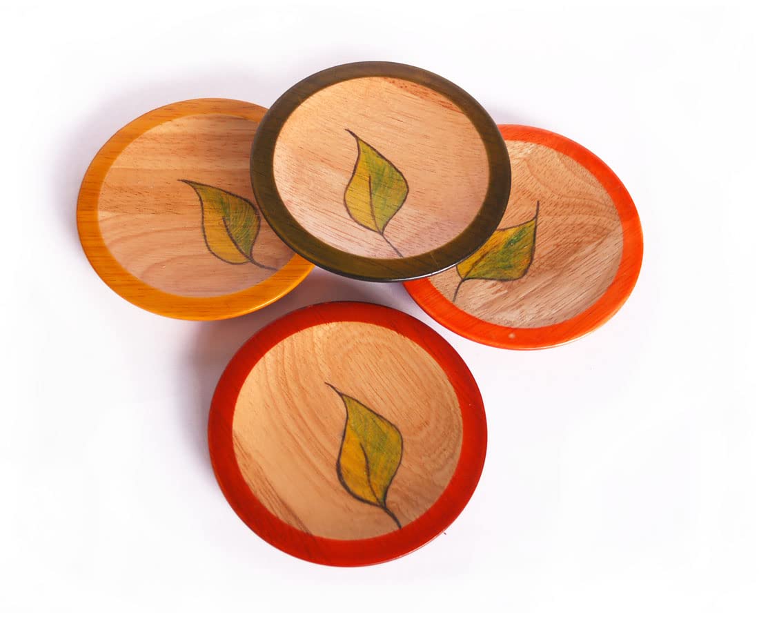 FAIRCRAFTCREATIONS Handcrafted Wooden Coaster : HASIRU Coaster (Set of 4)