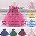 Embroidery Flower Girls Prom Gowns A-Line Puffy Wedding Bridesmaid Princess Party Tulle Dress for Toddler Kids 1-3 Years