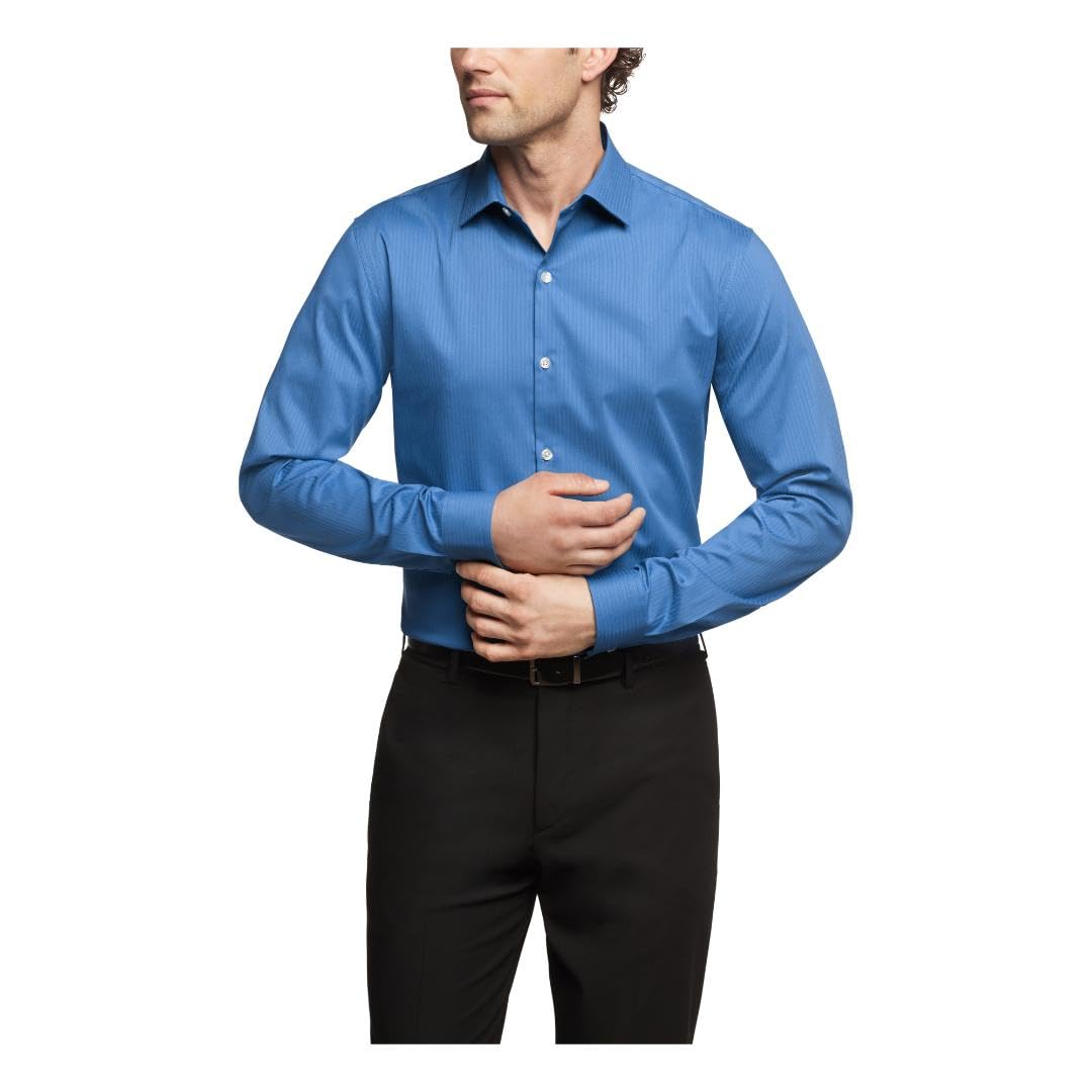 Kenneth Cole REACTION Men's Dress Shirt Slim Fit Techni-Cole Stretch