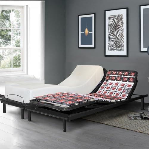 SAMPUR - Pack Relaxation : Sommier & Matelas mémoire de Forme | Orthopédique à plots réglables...