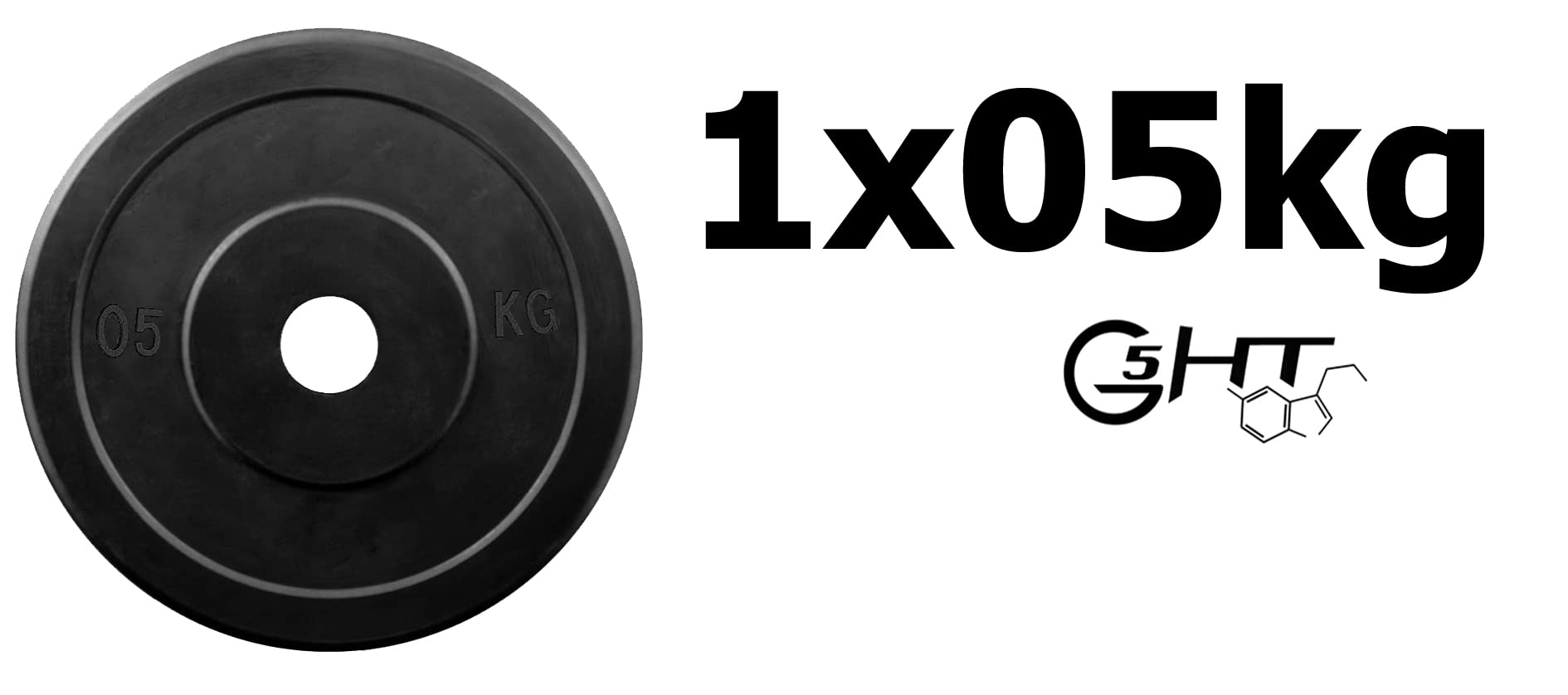 Discos de hierro fundido de goma G5 HT Sport Ø agujero 25 mm para gimnasio y casa gimnasio de 0,5 a 20 kg para mancuernas y barras