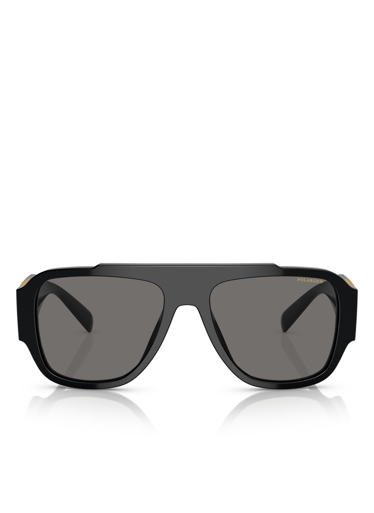 VE 4436U GB1/81 Black Plastic Pillow Sunglasses Grey Polarized Lens