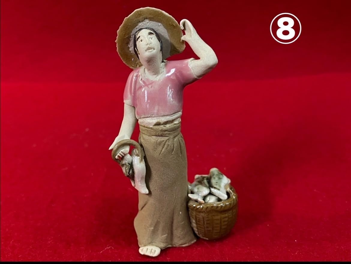 Amazon.co.jp: ⑧中国広東省石湾の伝統工芸品の豆人形石湾焼陶器中国 