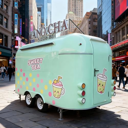 COGSUN Food Truck Trailers, Ice Cream Trucks, Fully Equipped Mobile Food Trucks Suitable for Street...