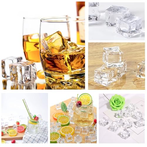 Cubos de hielo acrílicos simulación 50 piezas 18mm miniatura 3
