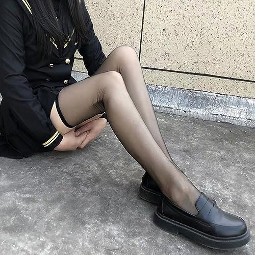Summer Ultra - thin Sexy Ladies Over Knee Socks - JK Uniform Black Sheer Thigh High Sox - Ultra-thin, Soft2