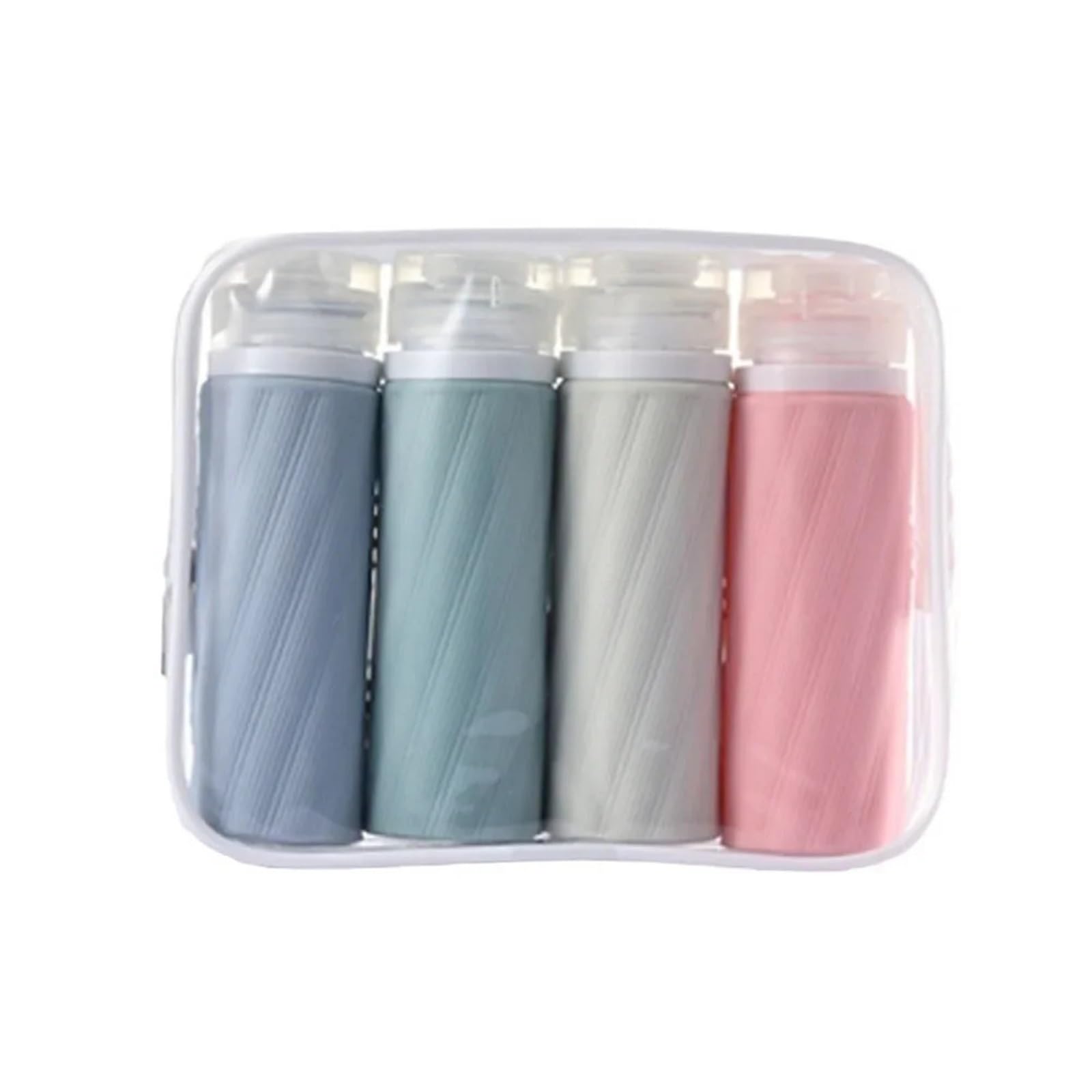 CGUOHU 2 Sets Empty Refillable Bottle For Travel Portable Shampoo Container Lotion Dispenser 90ml Silicone Leakproof Bottles For Travel