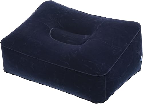 Miniatura 7 de PATIKIL Almohada inflable para reposapies de viaje, paquete de 2 cojines inflables para asiento de automóvil, reposapiés para piernas para avión,