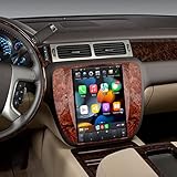12.1''IPS Screen Android 9.0 Car Stereo for GMC Yukon/Chevrolet Tahoe Silverado 2007-2012 Compatible with Auto A/C,Car Radio Player in Dash 2 Din with Carplay Android Auto +Voice Control DSP…