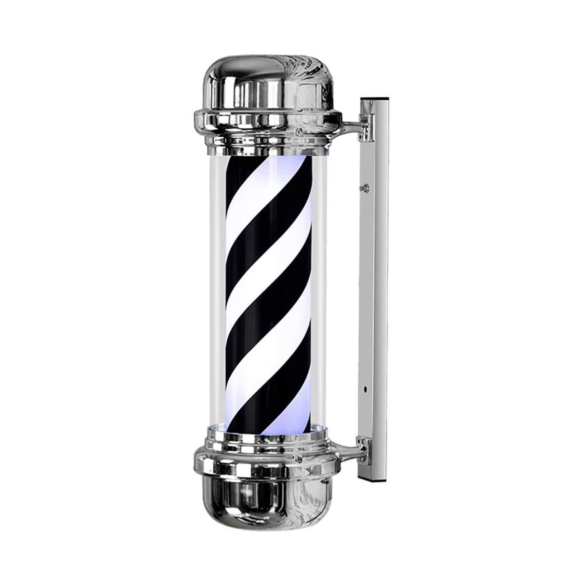 73CM LED Barber Pole 38CM Bianco Nero Rotante Strisce illuminanti Luce Impermeabile Parrucchiere Negozio Segno Lampada da Parete