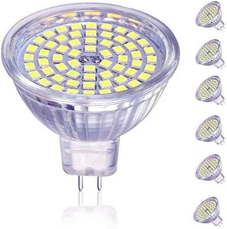 OTTOSEA MR16 LED Bulbs, GU5.3 Light Bulbs,5W (50 Watt Equivalent), 12V ACDC, Daylight White 6000K, 120 Degree Beam Angle Two pin for Landscape,Recessed,Track Lighting, Non Dimmable, Pack of 6