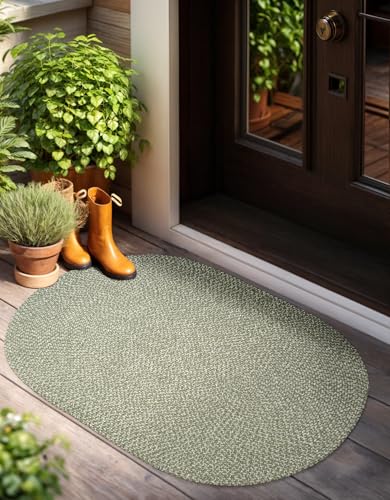 Tapete Ovalado Trenzado 2' x 3' RRI Home Decor miniatura 3
