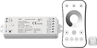 FWFDTQBSP Atenuador LED 24V DC 12V 36V WT1 y R6-1, Juego de WT1 y R7-1, atenuador LED de un Solo Color, Doble Blanco, Controlador de Tira de luz CCT(WT1 and R6-1 Set)