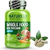 NATURELO Whole Food Multivitamin for Men - with Vitamins, Minerals, Organic Herbal Extracts - Vegetarian - for Energy, Brain, Heart, Eye Health - 120 Vegan Capsules