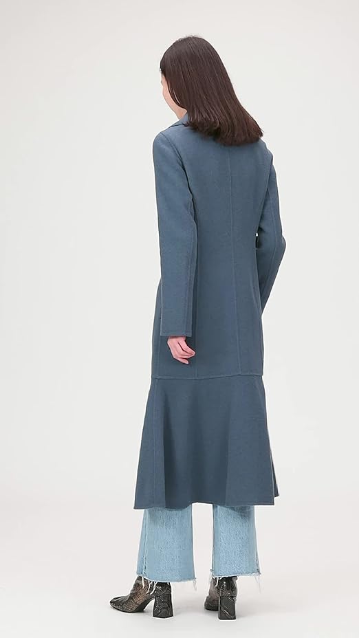 FRAY I.D ペプラムストレッチリバーコート ブラック FRAY I.D（フレイアイディー）の「ペプラムストレッチリバーコート