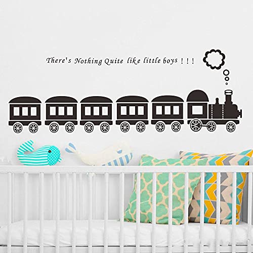 Vinilo Decorativo Tren Pared Negro PVC Removible miniatura 3
