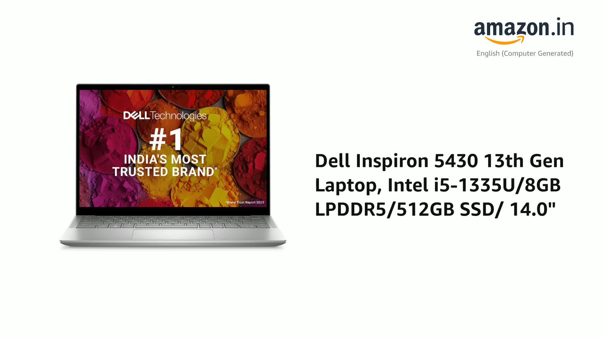 Dell Inspiron 5430, Intel Core i5-1335U, 13th Gen, 8GB LPDDR5