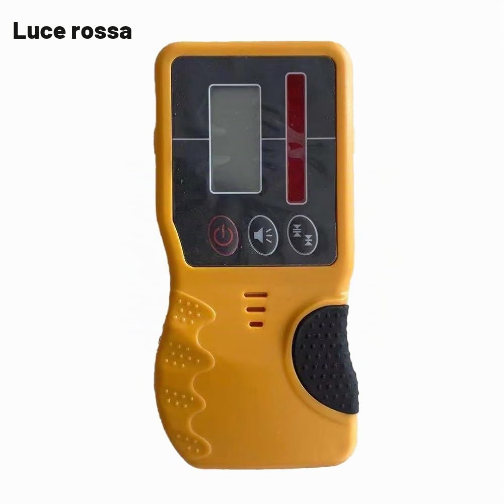 Ricevitore per laser rotativo autolivellante all'aperto, ricevitore laser rotativo con morsetto Heavy Duty e luce rossa