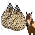 MIYABALA 2 PCS Slow Feed Hay Net,36 Inch Length Hay Nets for Horses, Goats,Sheep,Donkey,Premium PE Material Hay Feeder Net Easy to Hang with Top Drawstring