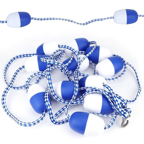 Línea flotante para piscina, cuerda divisora de seguridad de piscina, línea de boya de plástico para piscinas, aguas termales, playas, accesorios de piscina
