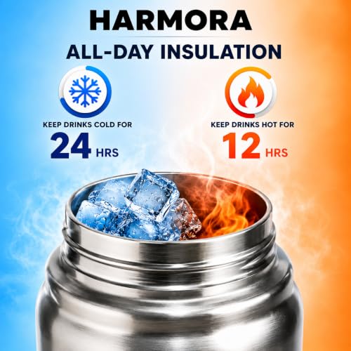Image of Premium 1 Litre Vacuum Insulated Stainless Steel Water Bottle | SUS 316 Food Grade Steel | Hot 12 Hrs & Cold 24 Hrs | Leakproof, BPA Free | Wide Mouth with Steel Filter (Silver)