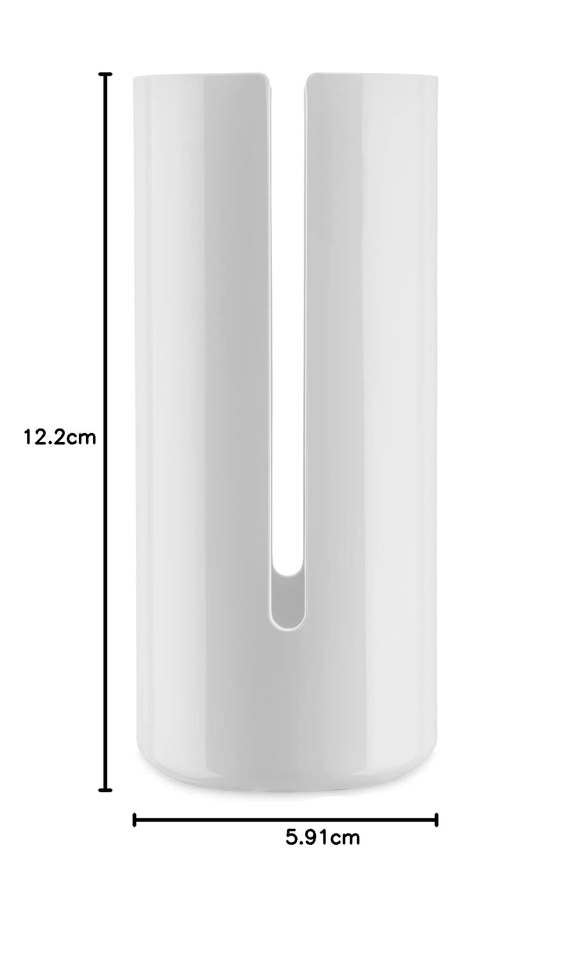 Alessi Birillo PL18 W - Contenitore di Design per Rotoli di Carta Igienica in PMMA, Bianco