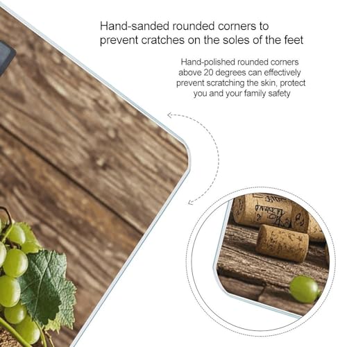 Báscula digital de baño con diseño de corcho de botella y uvas miniatura 4