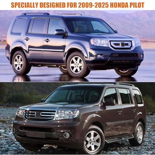 Image of Waterproof Car Cover Compatible with Honda Pilot 2009-2025, Black Car Cover with Inner Cotton & Safety Lock for Snow Rain Dust Hail Sun Protection 195 * 79 * 73in