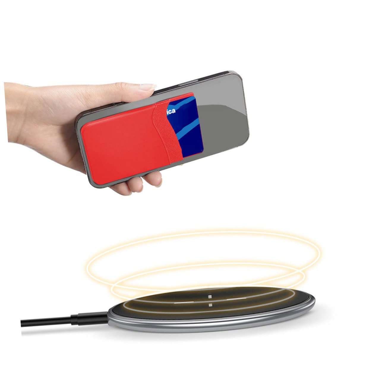 Hemobllo 10pezzi Porta Carte Adesivo Per Smartphone Portafoglio Pratico Per Cellulare Antiscivolo e Creativo Adatto Tutti Modelli Di Telefono