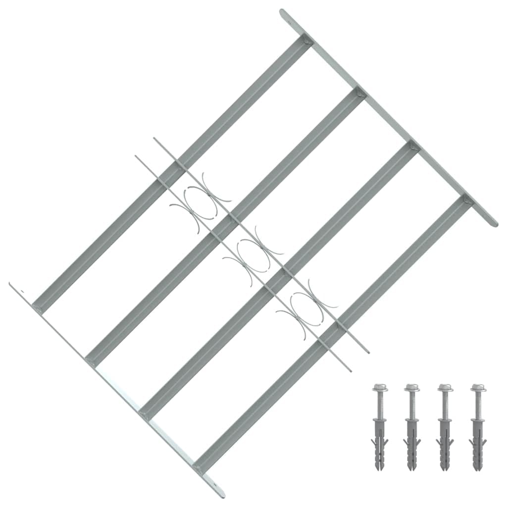Reja Ventana Ajustable 500-650 mm, 4 Barras | Acero Galvanizado Macizo, Protección Robo, Decorativa, Fácil Montaje, Incluye Accesorios