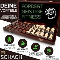 APEQi® Premium Schach MAGNETISCH - Schachspiel Holz HOCHWERTIG [ 38x38cm ] – Ansicht 4