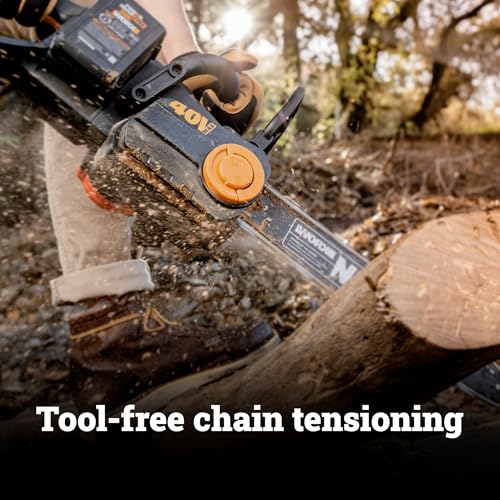 WORX Cordless Chainsaw, 40V 16", 2 Batteries & 4A Charger, WG385 - image 3